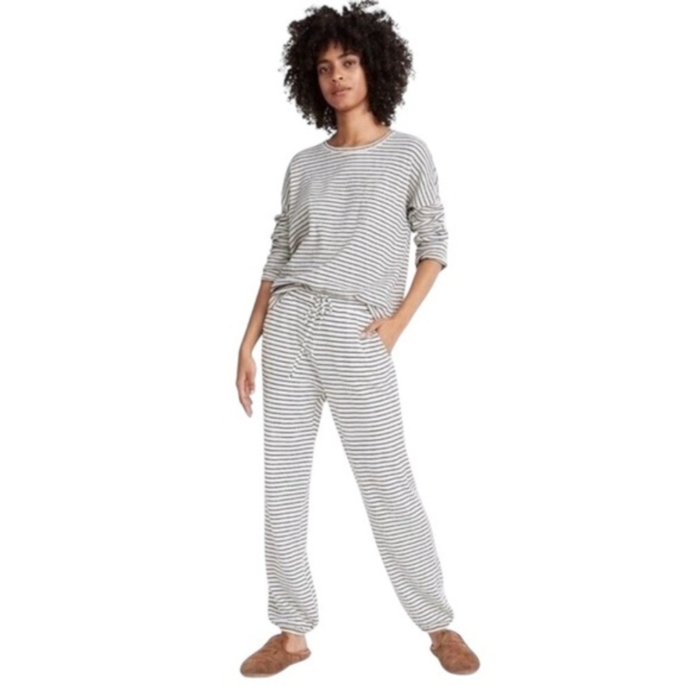 Madewell Waffle Knit Pajama Pants in Stripe